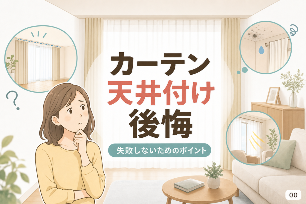 カーテンを天井付けにして後悔するのはどんな家？