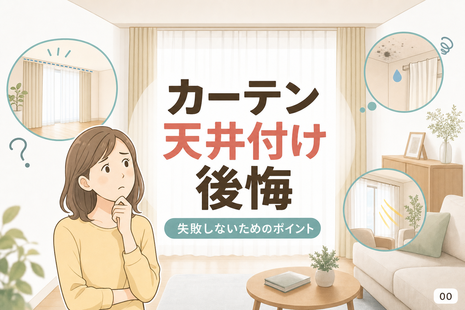 カーテンを天井付けにして後悔するのはどんな家？