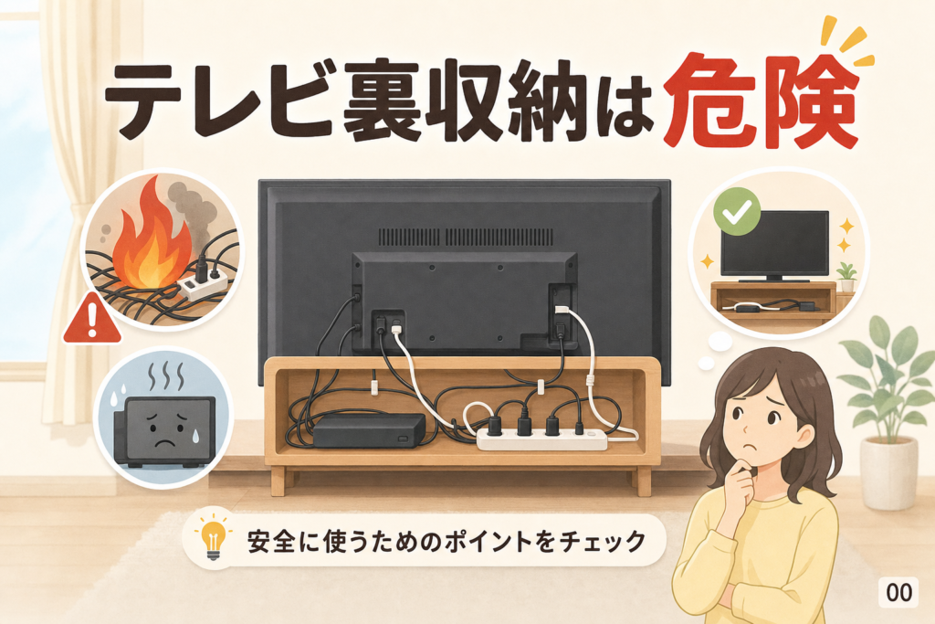 テレビ裏収納は危険？火事や故障を避ける5つの確認点