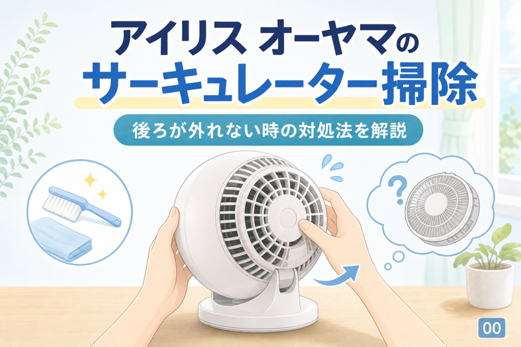 アイリスオーヤマのサーキュレーター掃除｜後ろが外れない時は？