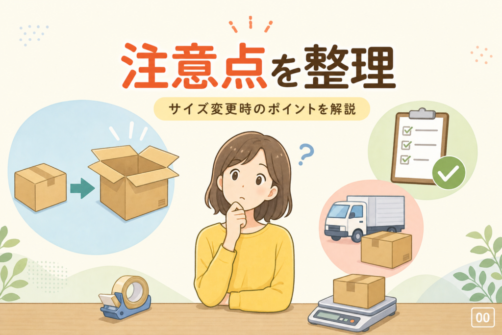 小さい段ボールを大きくして発送しても大丈夫？注意点を整理