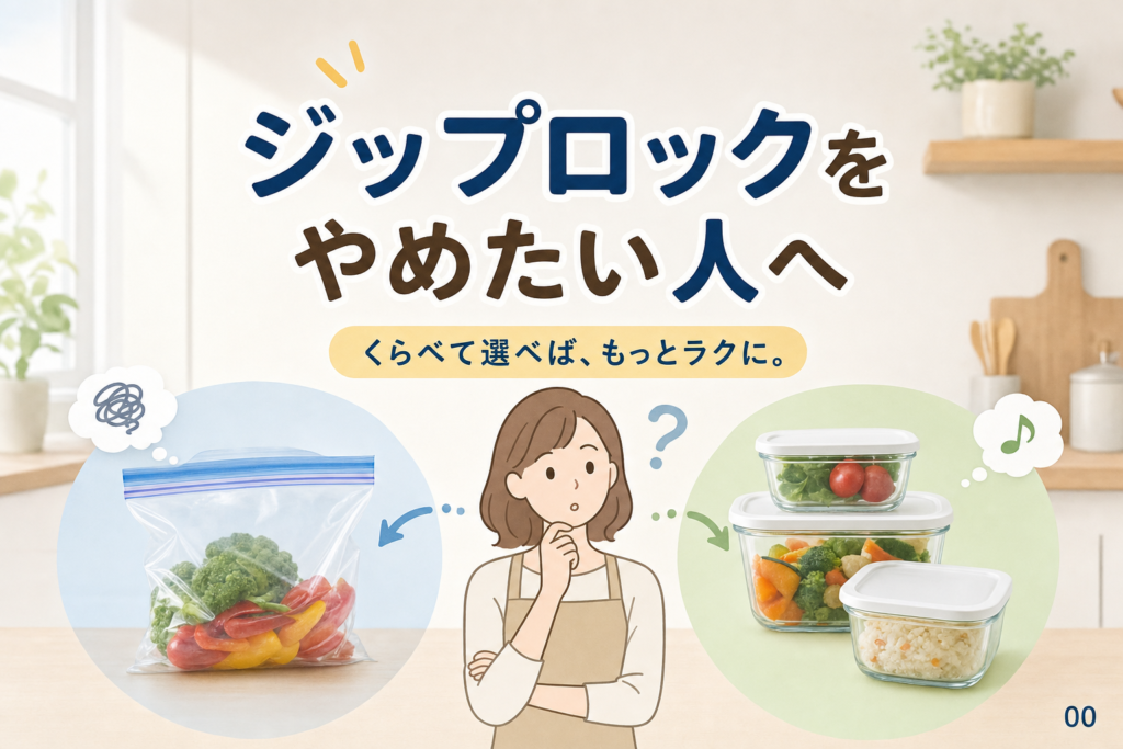 ジップロックをやめたい人へ、袋と容器はどちらがラク？