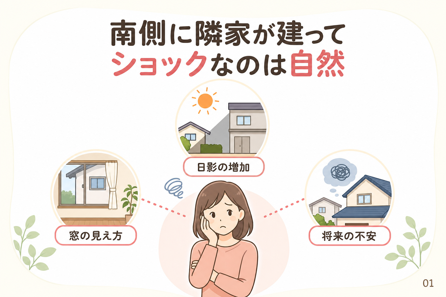 南側に隣家が建ってショックなのは自然