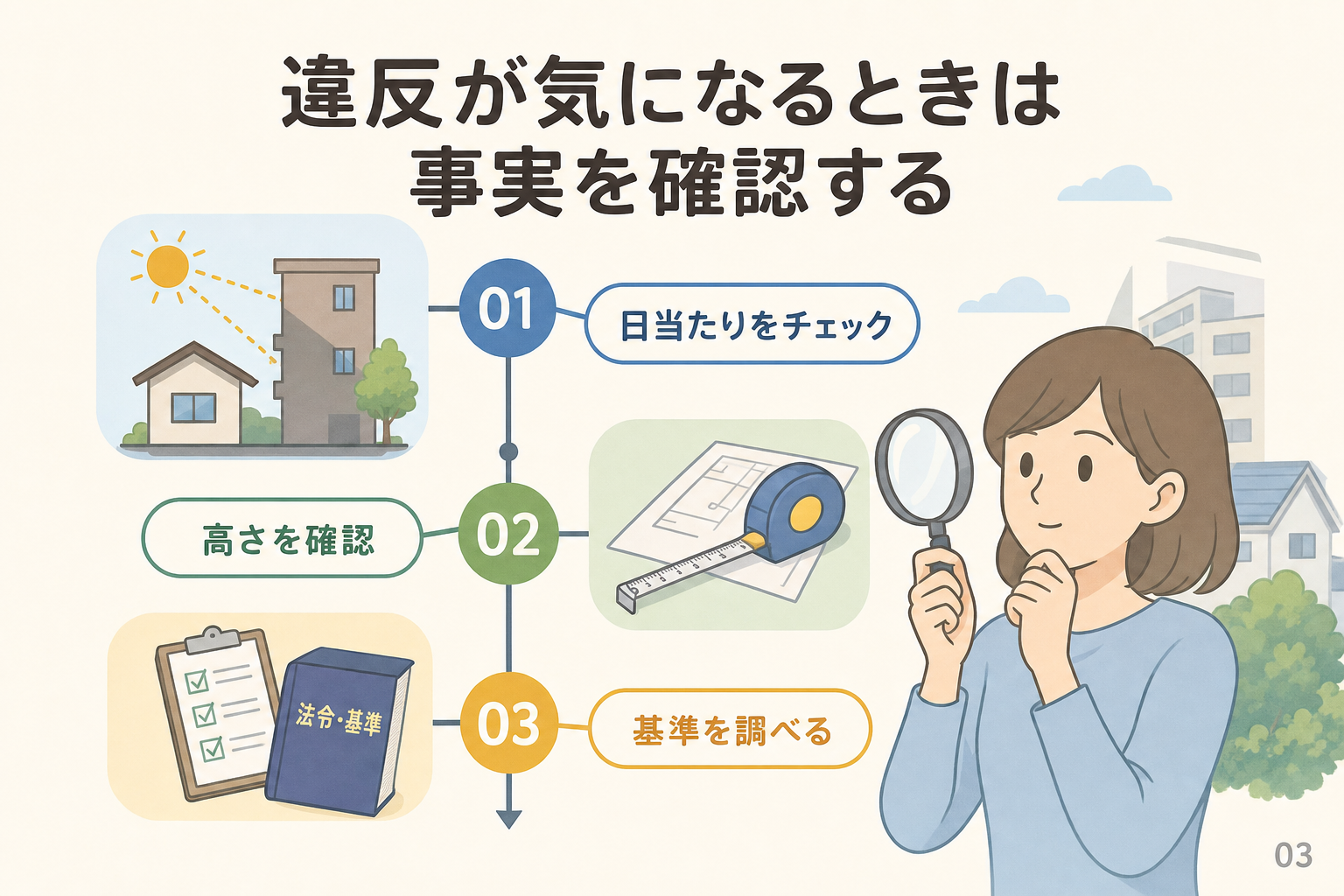 違反が気になるときは事実を確認する