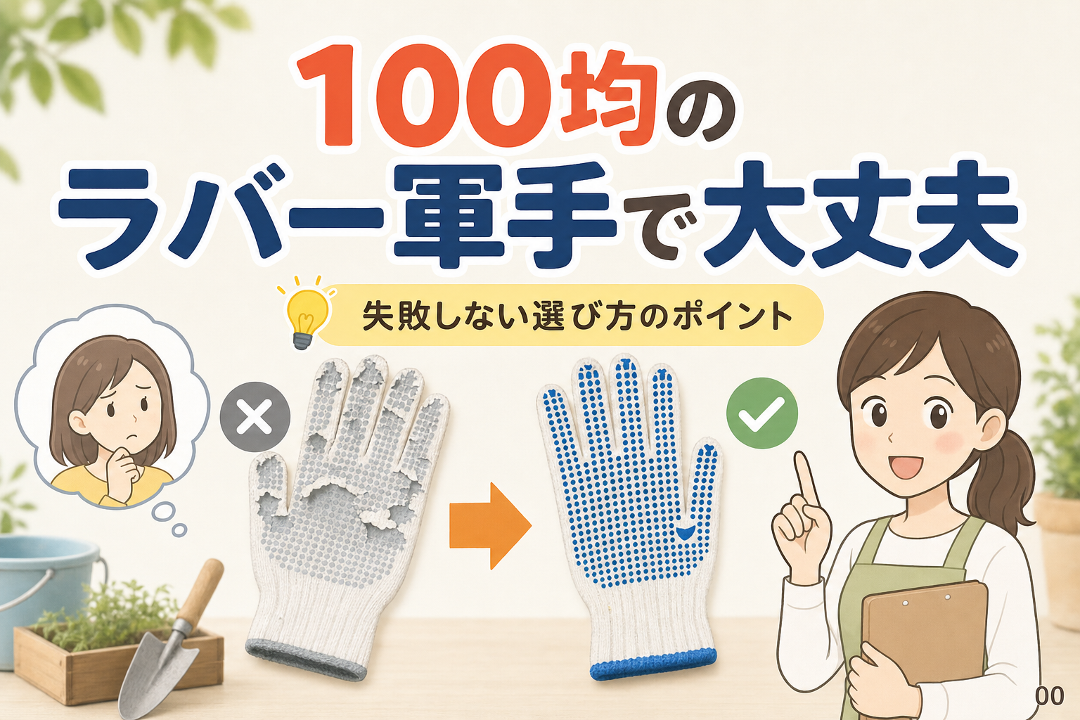 100均のラバー軍手で大丈夫？すぐ剥げる失敗を避ける選び方