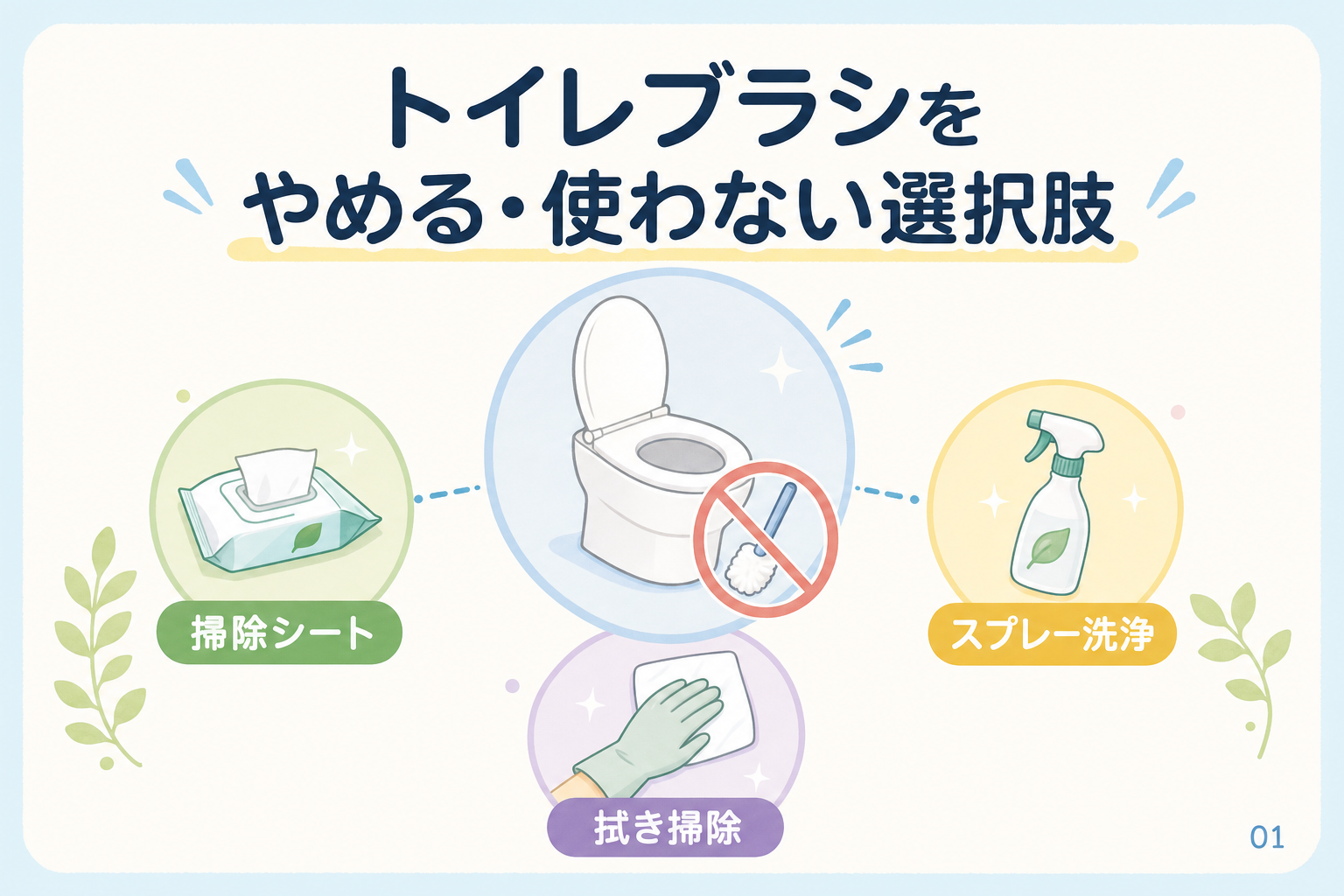 トイレブラシをやめる・使わない選択肢