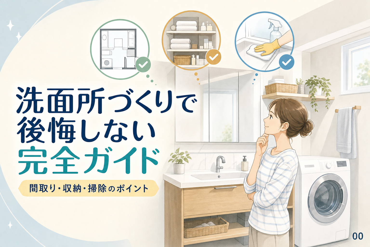 洗面所づくりで後悔しない完全ガイド|間取り・収納・掃除のポイント