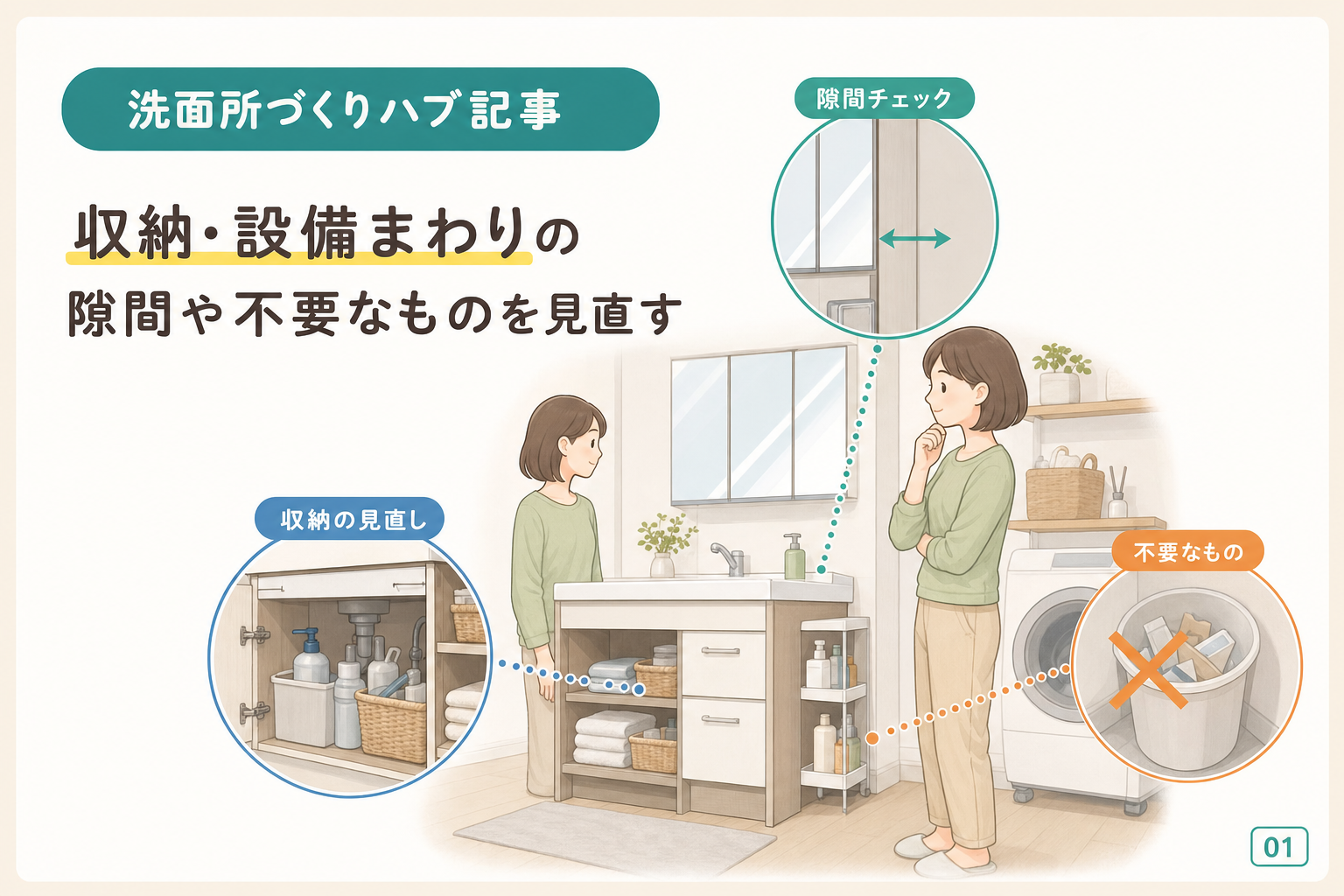 収納・設備まわりの隙間や不要なものを見直す