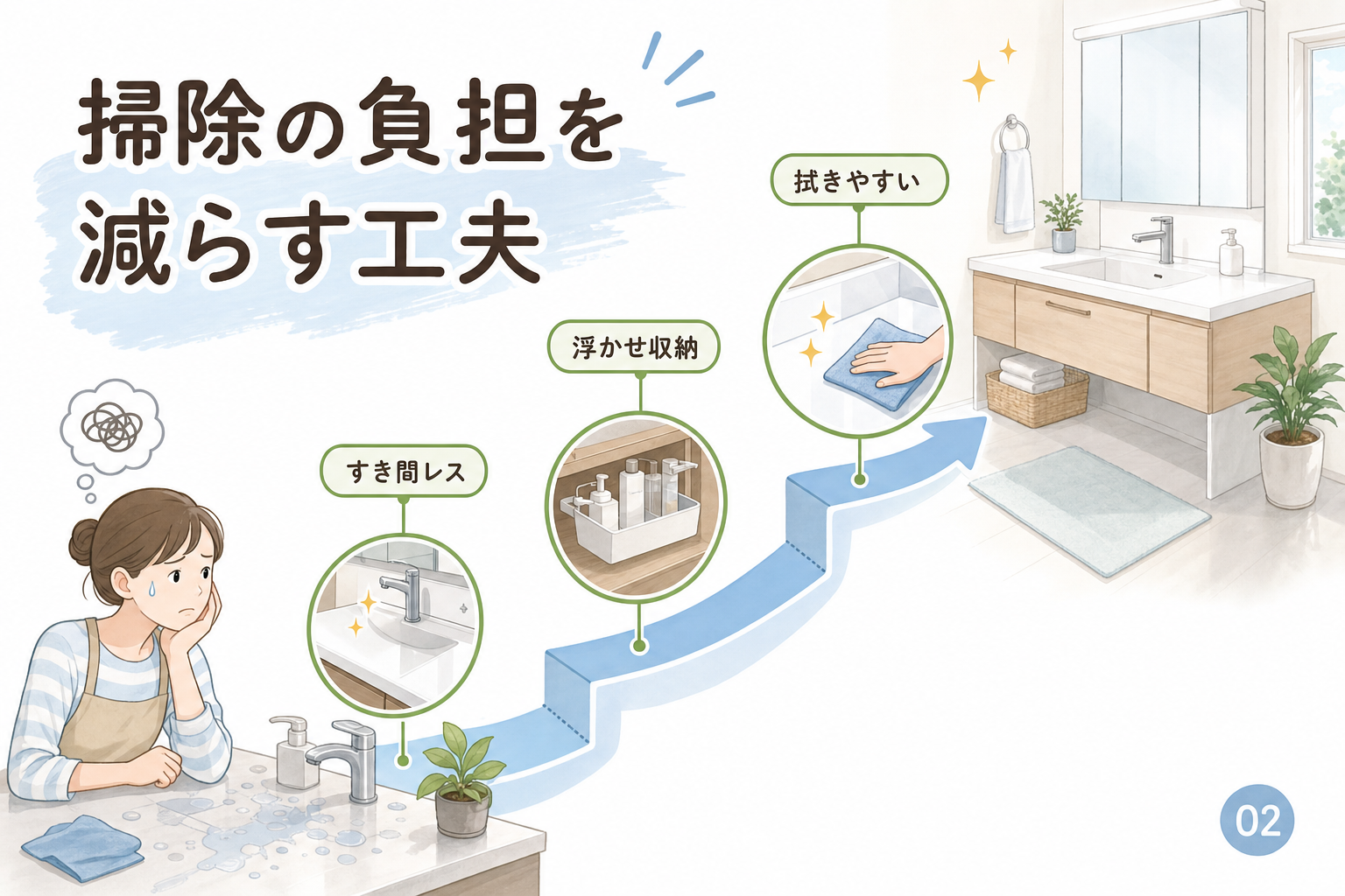 掃除の負担を減らす工夫