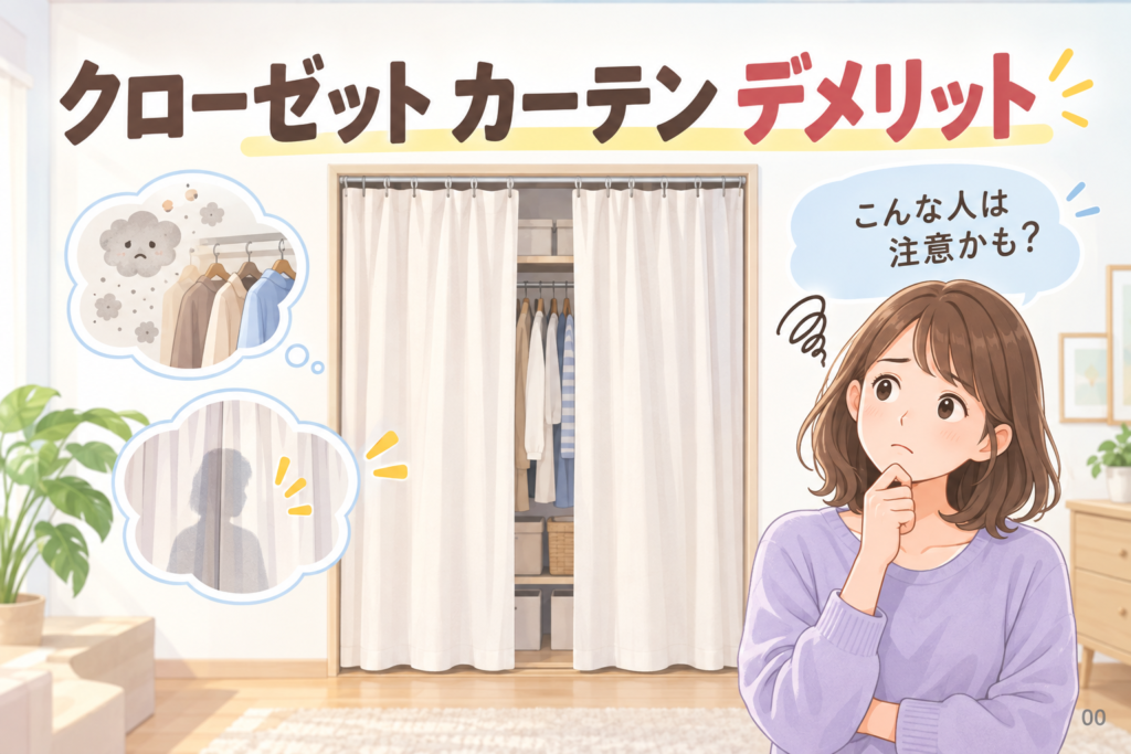 クローゼットの扉をカーテンにして困るのはどんな人？