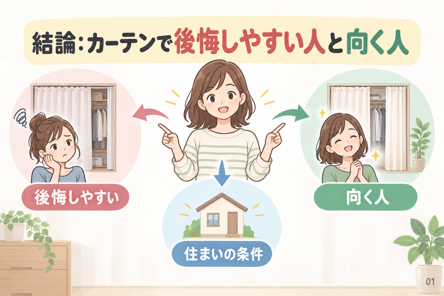 結論:カーテンで後悔しやすい人と向く人