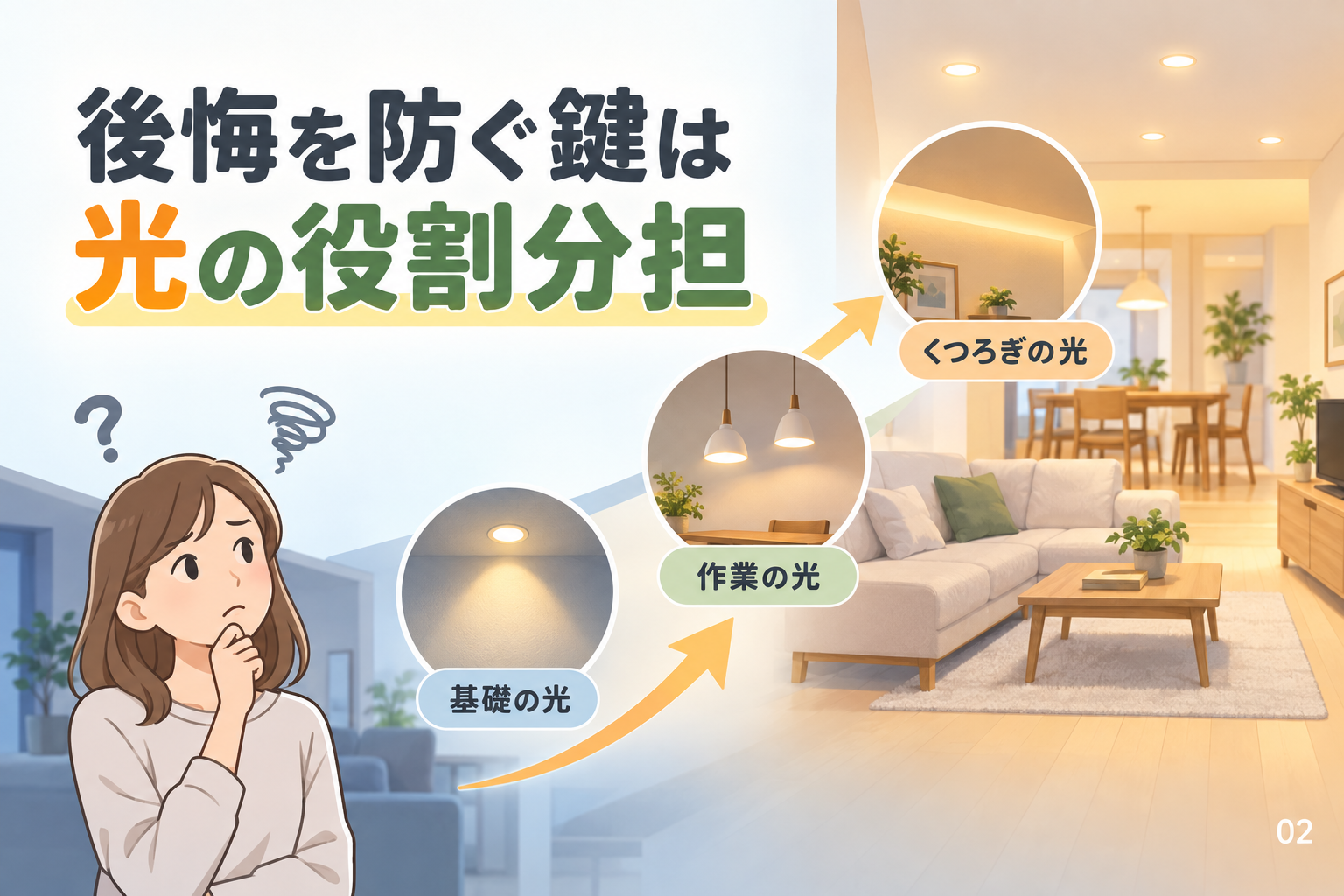 後悔を防ぐ鍵は光の役割分担