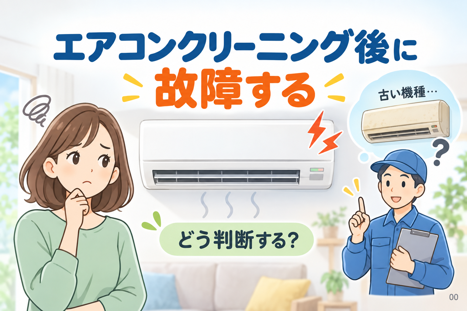 エアコンクリーニング後に故障する？古い機種で迷うときの判断