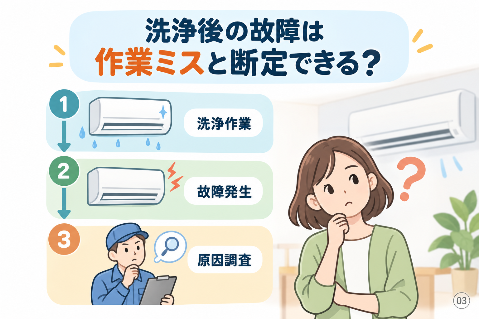 洗浄後の故障は作業ミスと断定できる？