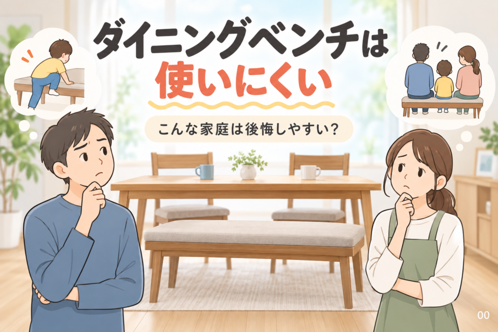 ダイニングベンチは使いにくい？後悔しやすい家庭の条件
