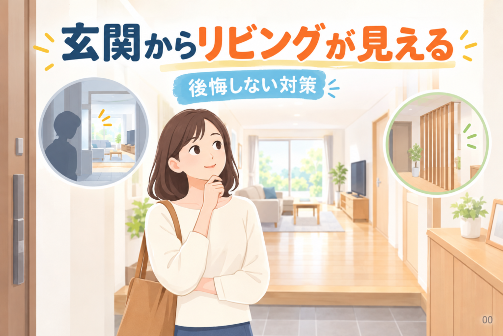 玄関からリビングが見える間取りで後悔しない対策