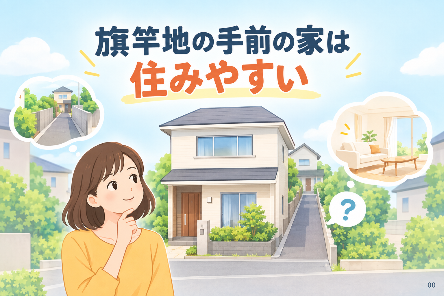 旗竿地の手前の家は住みやすい?通路側で後悔しない判断軸