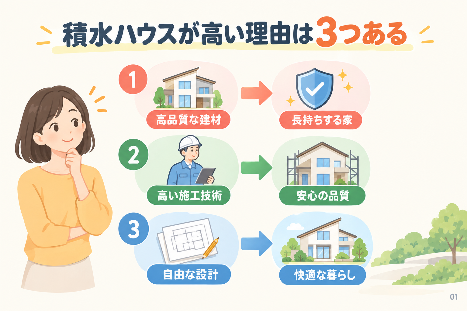 積水ハウスが高い理由は3つある