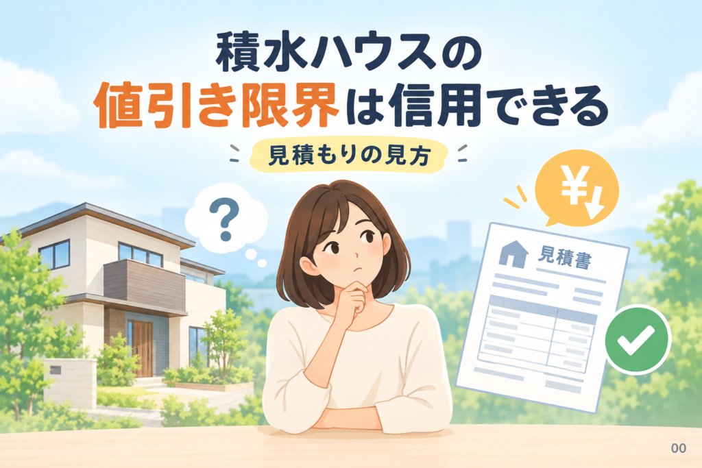積水ハウスの「値引き限界」は信用できる？見積もりの見方