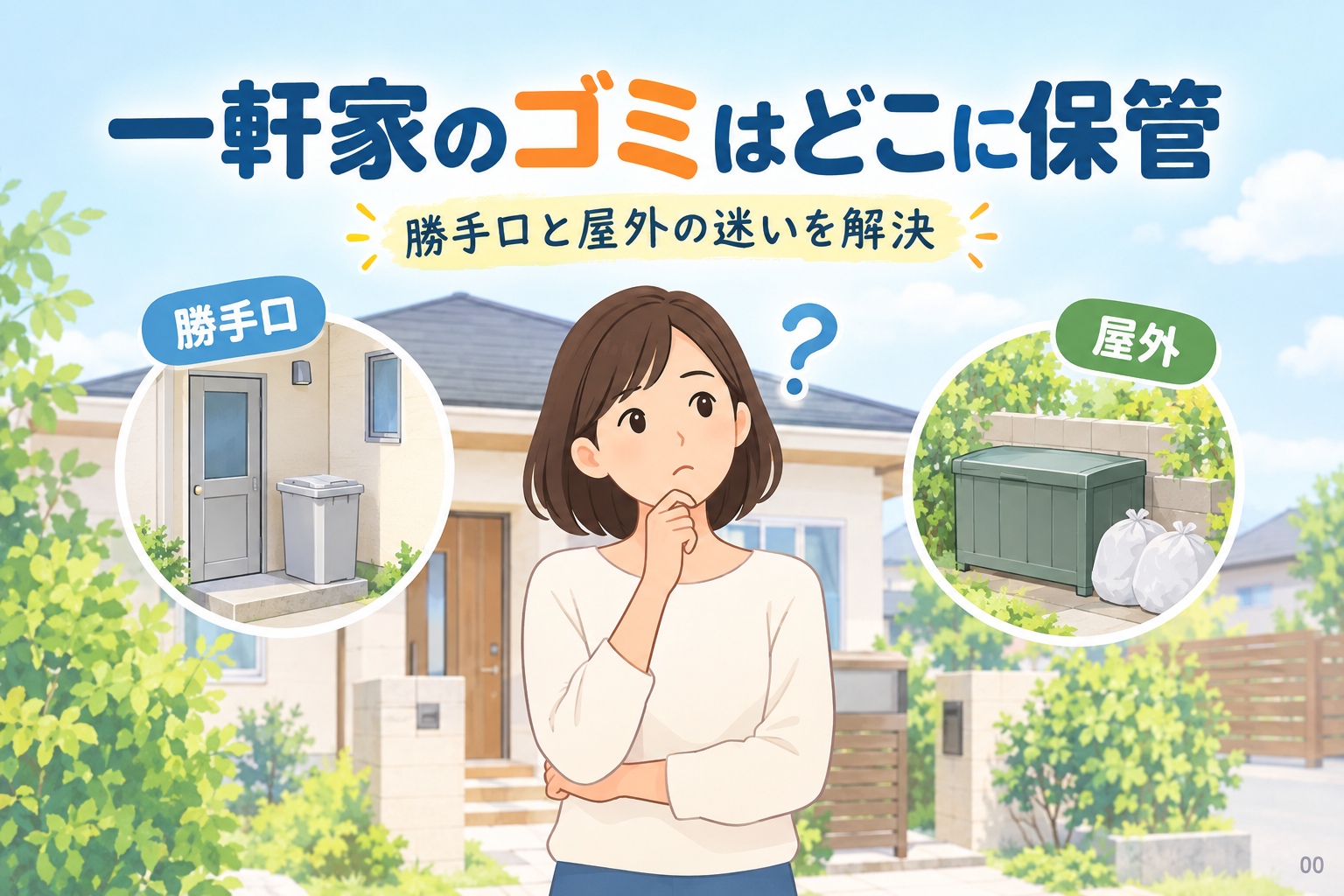 一軒家のゴミはどこに保管?勝手口と屋外の迷いを解決