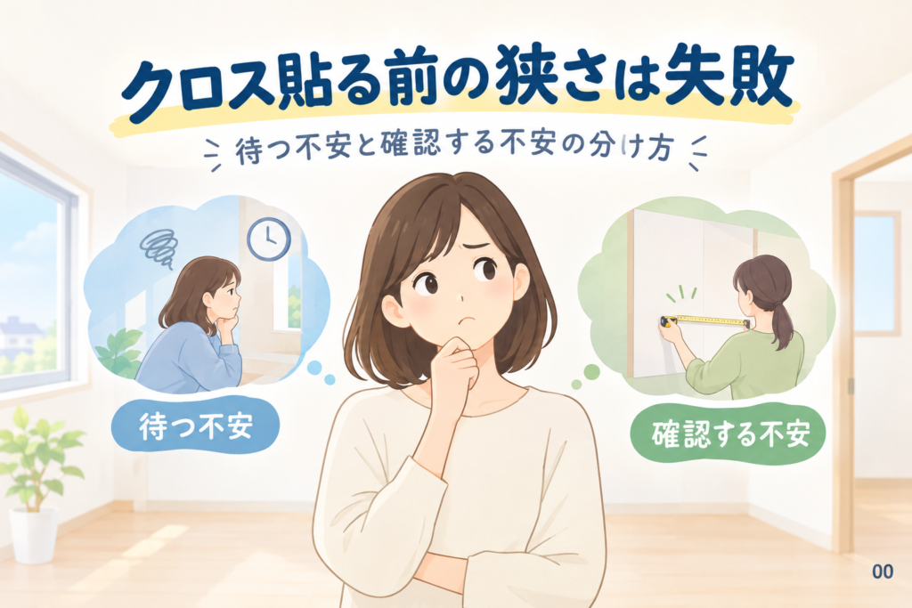 クロス貼る前の狭さは失敗？待つ不安と確認する不安の分け方