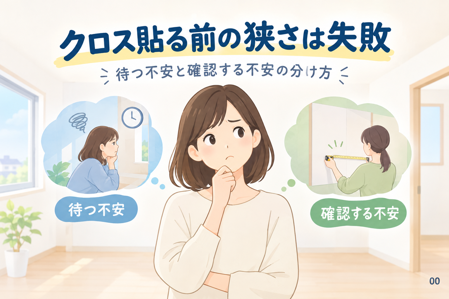 クロス貼る前の狭さは失敗?待つ不安と確認する不安の分け方