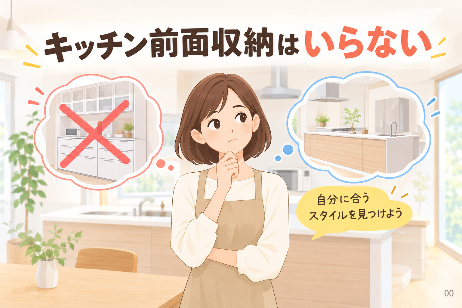 キッチン前面収納はいらない?後悔しない判断のコツ