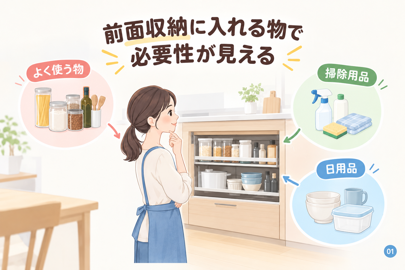 前面収納に入れる物で必要性が見える