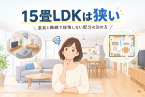 15畳LDKは狭い？家具と動線で後悔しない配分の決め方