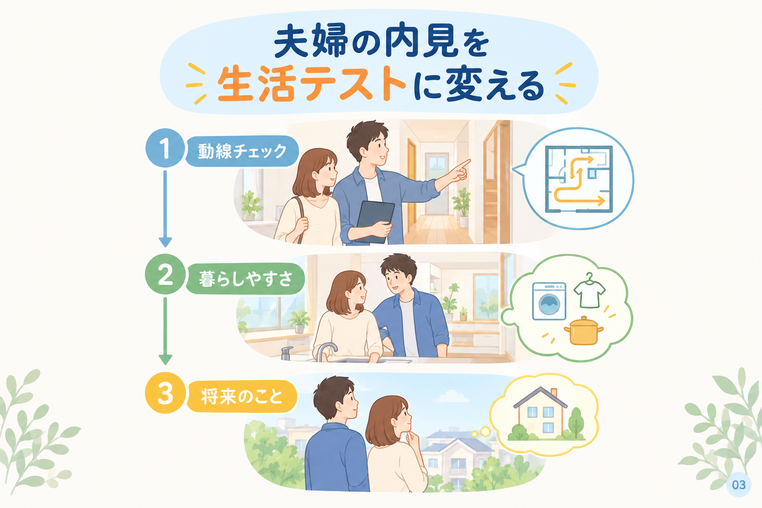 夫婦の内見を生活テストに変える