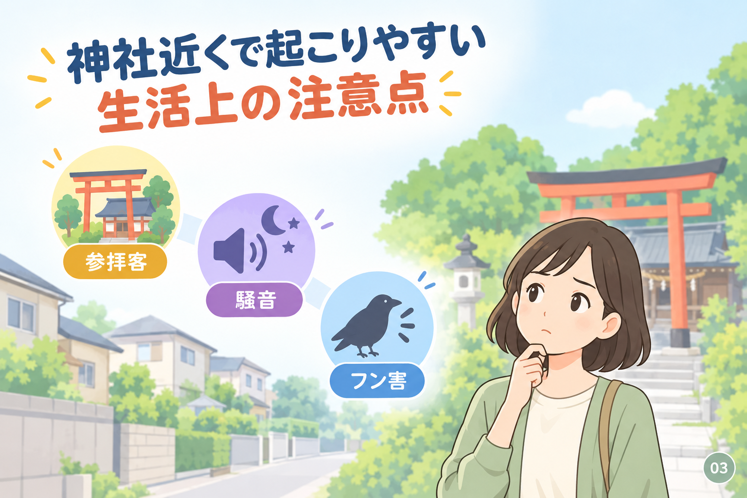 神社近くで起こりやすい生活上の注意点