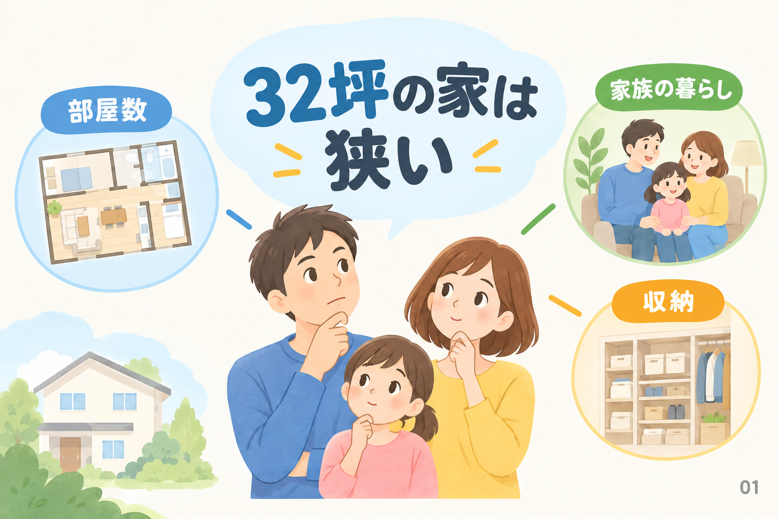 32坪の家は狭い？答えは必要な部屋数で変わる